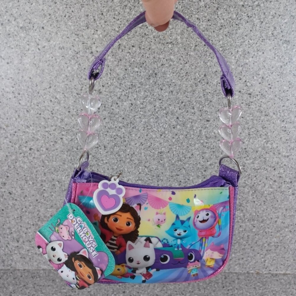Purse Gabby's Dollhouse Glitter Shoulder Bag Girls Kids Fashion Accessory - Picture 7 of 7
